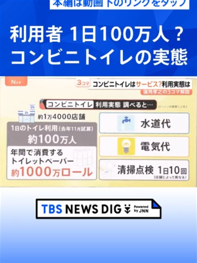 コンビニトイレ借りたら買い物する？しない？1日約100万人の利用で負担…“無料サービス”にも限界【Nスタ解説】② #tbs #tiktokでニュース