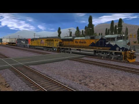 UP 1989 Leading Freight Train With DDA40X 6936 as a DPU.