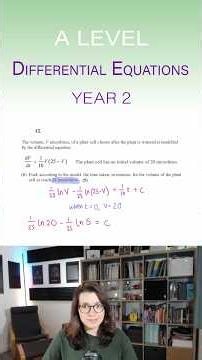 Differential Equations | A Level #ALevelMaths #MathsRevision #Shorts
