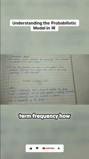 Understanding the Probabilistic Model in Information Retrieval 📊 | IR Explained #shorts #exam #viral