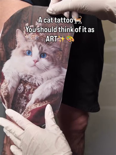 Royal Cat Portrait Tattoo: A Unique Art Piece