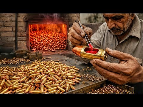 Incredible process of manufacturing bullets inside local factory