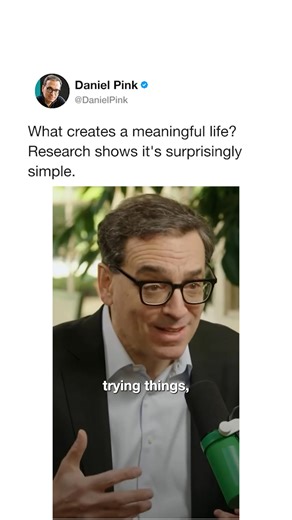 What makes us happy in the long run? The Harvard Grant Study followed people for decades and found one core truth: Happiness is love. Full stop. Add to that: growth, contribution, and using your time well—and you’ve got the building blocks of a good life. | Daniel Pink