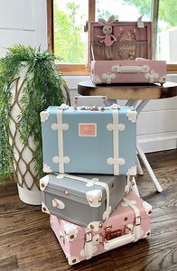 DAISY FIELDS Baby Keepsake Box, Rose Pink, Memory Case, Suitcase Memory Box, Heirloom-style Suitcase - Elegant Baby Shower Gift - Etsy