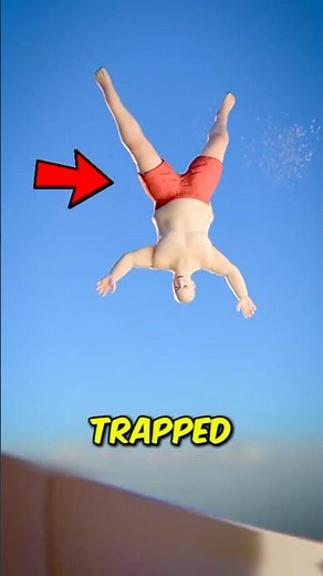 Stuck Inside Waterslide Survival ‼️😱 #shorts #survival