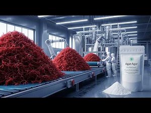 How Agar-Agar Is Made from Seaweed | Inside the Factory #howitsmade #agar #cake #insidethefactory