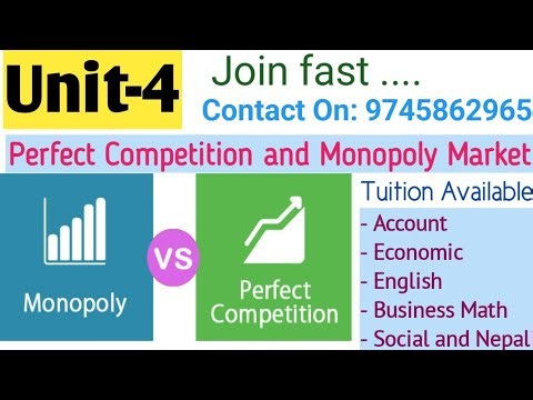 Perfect competition market and monopoly market | class 12 market related concept |class 12 economic