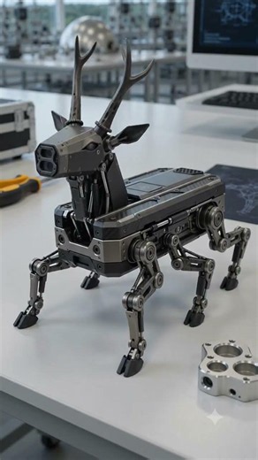 I Built A Mechanical Deer That Actually Moves 🦌✨ #diy #robot #engineering