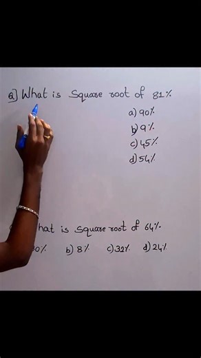 Akshay | Square Root of Percentage – Easy MCQ Trick 💯 | SSC Maths Shortcut. Most students get confused when square root comes in percentage form 🤯... | Instagram