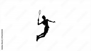 Animation of badminton player smash
