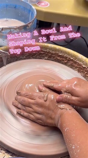 Making berry bowls in the studio! This is how I was taught to shape bowl. Is it the best way? I'm not sure but it works for me. If you're a beginner and having trouble with bowls slumping give this a try. #pottery #handmade #ceramics #clay #potterystudio | Sonja Gloria Pottery