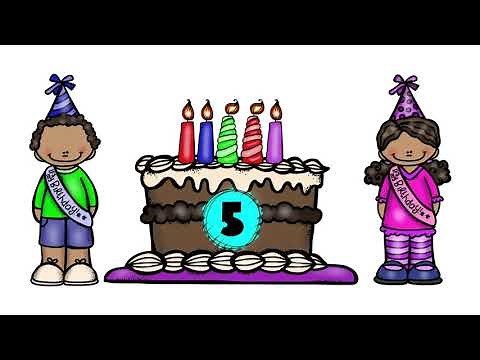Happy Birthday Song Numbers 0-10 Counting Candles, Math for Kids Virtual School, Early Numeracy FUN!