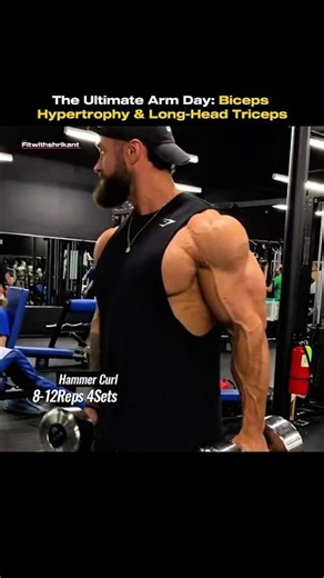 Complete Biceps Workout + Overhead Triceps Extension for Mass 🔥 #cbum #motivation #shorts