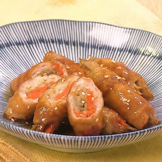 ご飯がすすむ♪ ごぼうとにんじんの肉巻ききんぴらのレシピ動画・作り方 | デリッシュキッチン