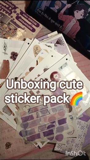 Unboxing cute sticker pack