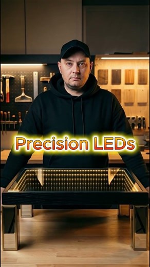 Luxury DIY Building an Infinity Mirror Table ASMR #LuxuryDIY #InfinityMirror #Satisfying #Shorts