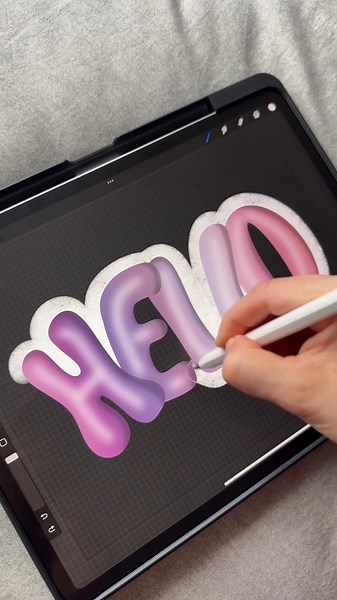 3D Bubble Letters Tutorial on Procreate