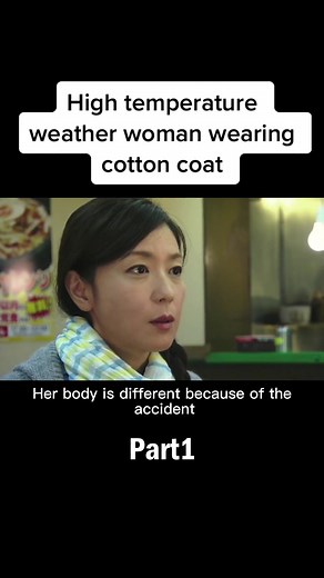 High temperature weather woman wearing cotton coat #movie #fyp
