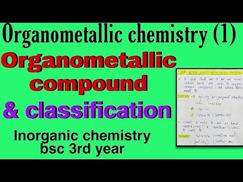 organometallic compound inorganic chemistry bsc 3rd year, classification of organometallic compound