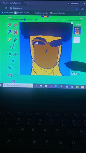 Like the Invincible drawing I Drawled it on FlipAnim￼￼