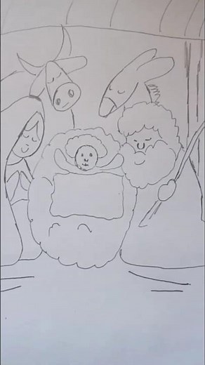 HOW TO DRAW THE COMPLETE NATIVITY SCENE! 🌟🐄🐪 Jesus, Mary and Joseph – CHRISTMAS CUTENESS! #NATIVI...