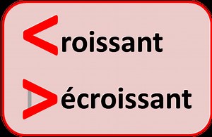 Ordre croissant et décroissant
