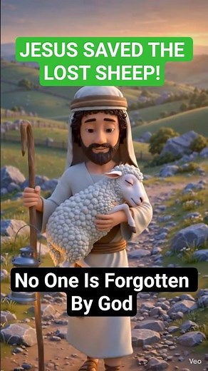 Jesus and the Lost Sheep | Animated Bible Story 🐑✨ #jesus #animals #biblestory