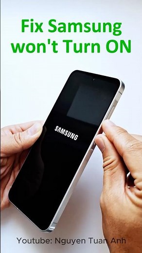 Fix samsung won't turn on or black screen
