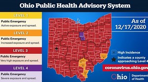Ohio has 1 county of its 88 designated as 'purple' on latest COVID-19 heat map