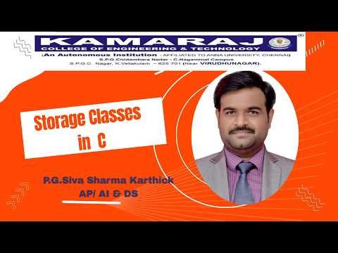 Storage Classes in C