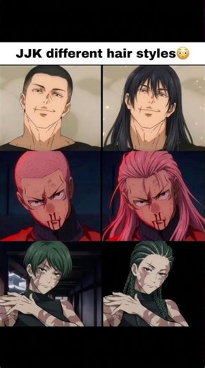 JJK diferent hair style #anime #jujutsukaisen #relatable