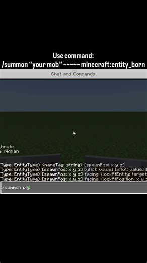 🤯 How to summon baby mobs using commands. #minecraftutorial #minecraft #minecraftcommands