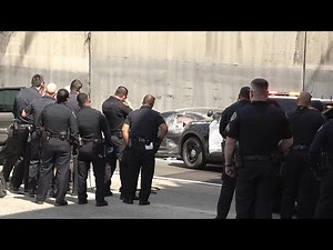 SDPD Unload Pepperball Gun Into Stubborn Barricaded Suspect's Car After Pursuit | San Diego