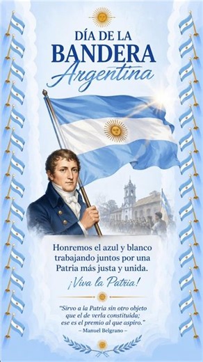 🇦🇷20 DE JUNIO DÍA DE LA BANDERA!!! 💙🤍💙🇦🇷🇦🇷🇦🇷💙🤍💙#manuelbelgrano #díadelabandera #patriotismoargentino