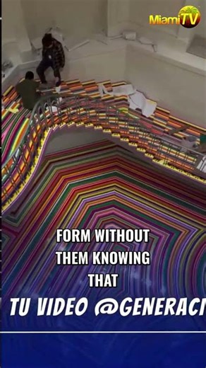 Dad saves baby! Psychedelic stairs go viral #shorts