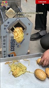 The press presses potatoes into french fries