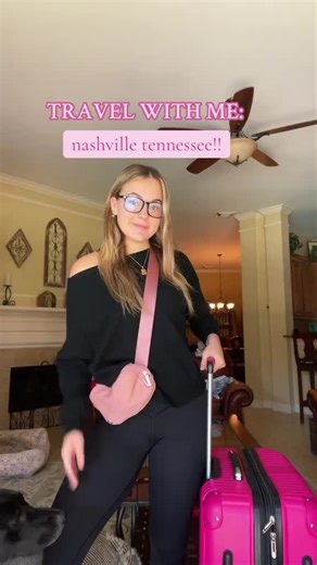 travel with me to music city!! - - - - #nashville #musiccity #singe #songwriter #performer #outfitcheck #musician #fyp #foryou #influencer #pink