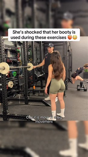 Booty King 🍑👑 on Instagram: "When you do any leg exercise, the glutes will be used tremendously the lower you go. For example, when you squat, the glutes are engaged at the bottom of the movement. During lunges, the lower u go and slightly tilt forward, the more the glutes are engaged. You might not always feel it, but as long as the form is good, you’ll be working them out. Perfect that form, and WATCH THAT BOOTY GROW 🙂‍↔️🍑 @mayrapvillarreal"