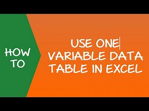 One Variable Data Table Video Lecture | How to become an Expert of MS Excel - Class 6
