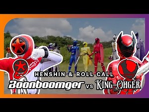 BOONBOOMGER vs. KING-OHGER Henshin & Roll Call Animation