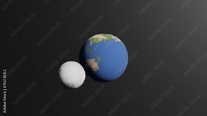 Celestial Rotation: Dynamic 3D Animation and Modern Design with Planetary Bodies