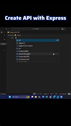 Create API with express #codewithhunter #python #express #uog #AI
