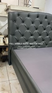 Ready-made full double bed (54x75") for sale! ✨curved headboard ✨tufted footboard ✨with pullout bed | PAN Furniture