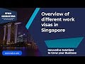 Overview of Singapore Work Permits. Types of Work Passes Singapore.