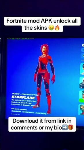 How to get Fortnite mod APK and unlock all the skins #fortnite #fortnitebattleroyale #fortniteclips