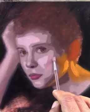The beauty of temperature : 80 % of cool colors and just 20 % of warm colors as an accent #painting