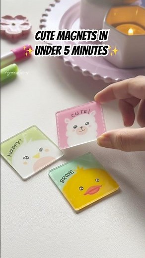 Cute DIY Fridge Magnets in Under 5 Minute🌸 Which one is your favorite? #trending #diymagnets #craft