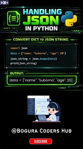 Python JSON Made EASY! Convert Dict to JSON Instantly 💻🚀 | Want to handle JSON in Python like a pro?