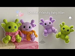 👽 How to Crochet Cute & Friendly Baby Alien | Quick & Easy Plushie Tutorial 🛸