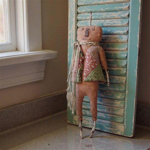 Primitive Pumpkin Doll, Rustic Farmhouse Halloween Decor - Etsy